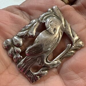 Sterling Silver Bird Brooch